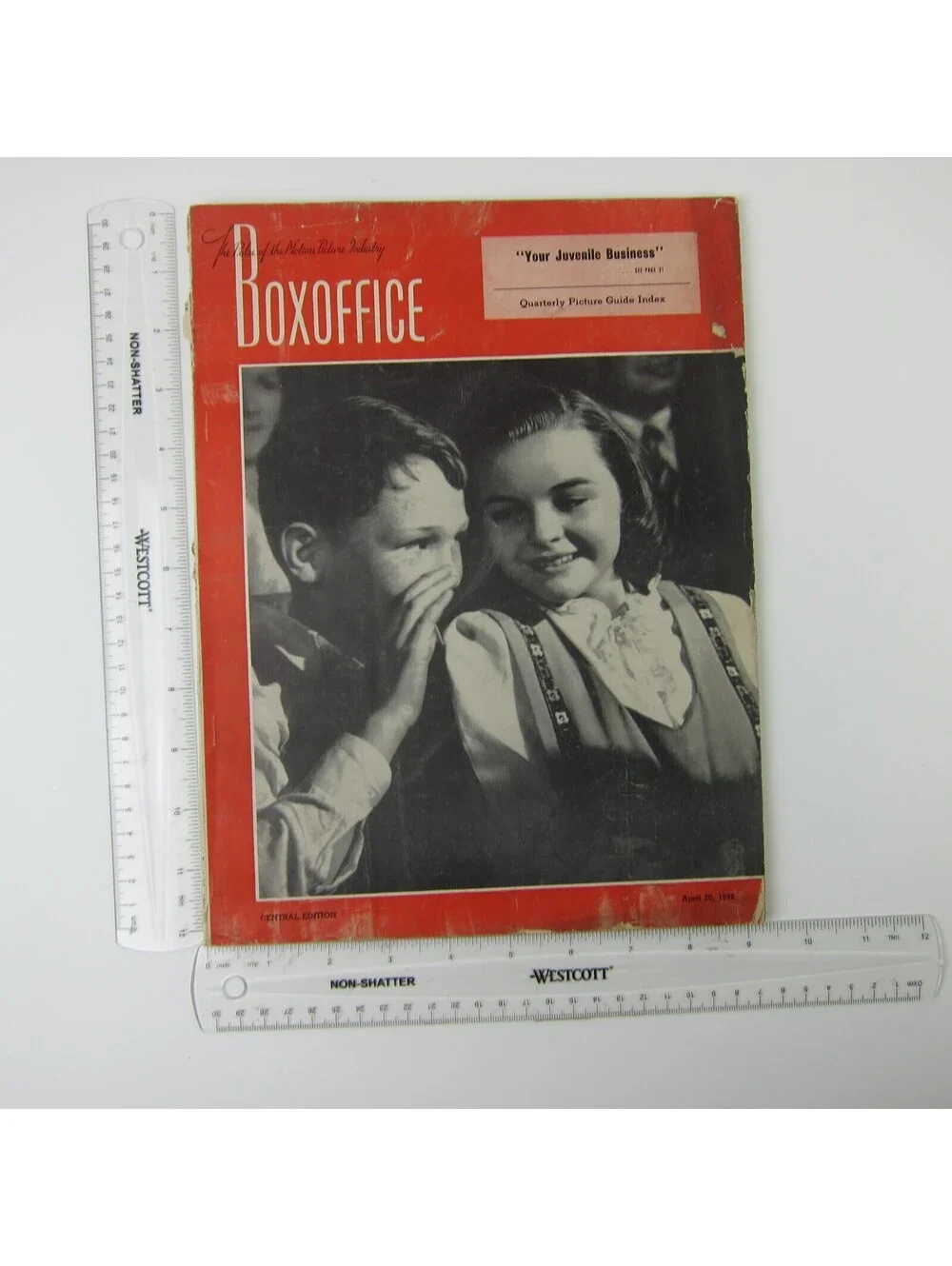 Boxoffice Magazine National Film Weekly George Petty Pinup Girl Vintage 1946